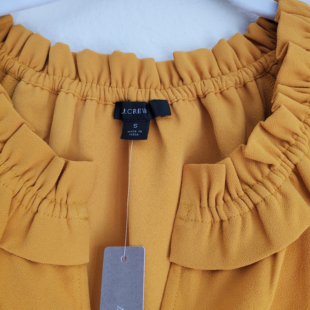 J. Crew Yellow Ruffle Blouse - Picture 6 of 6